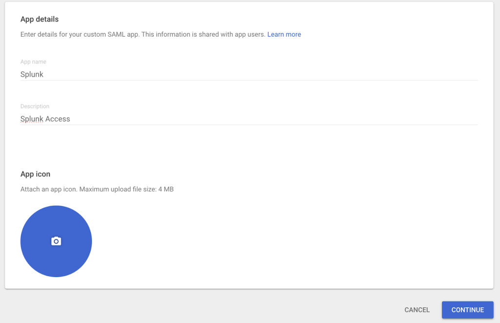 Create a Custom SAML app on Google